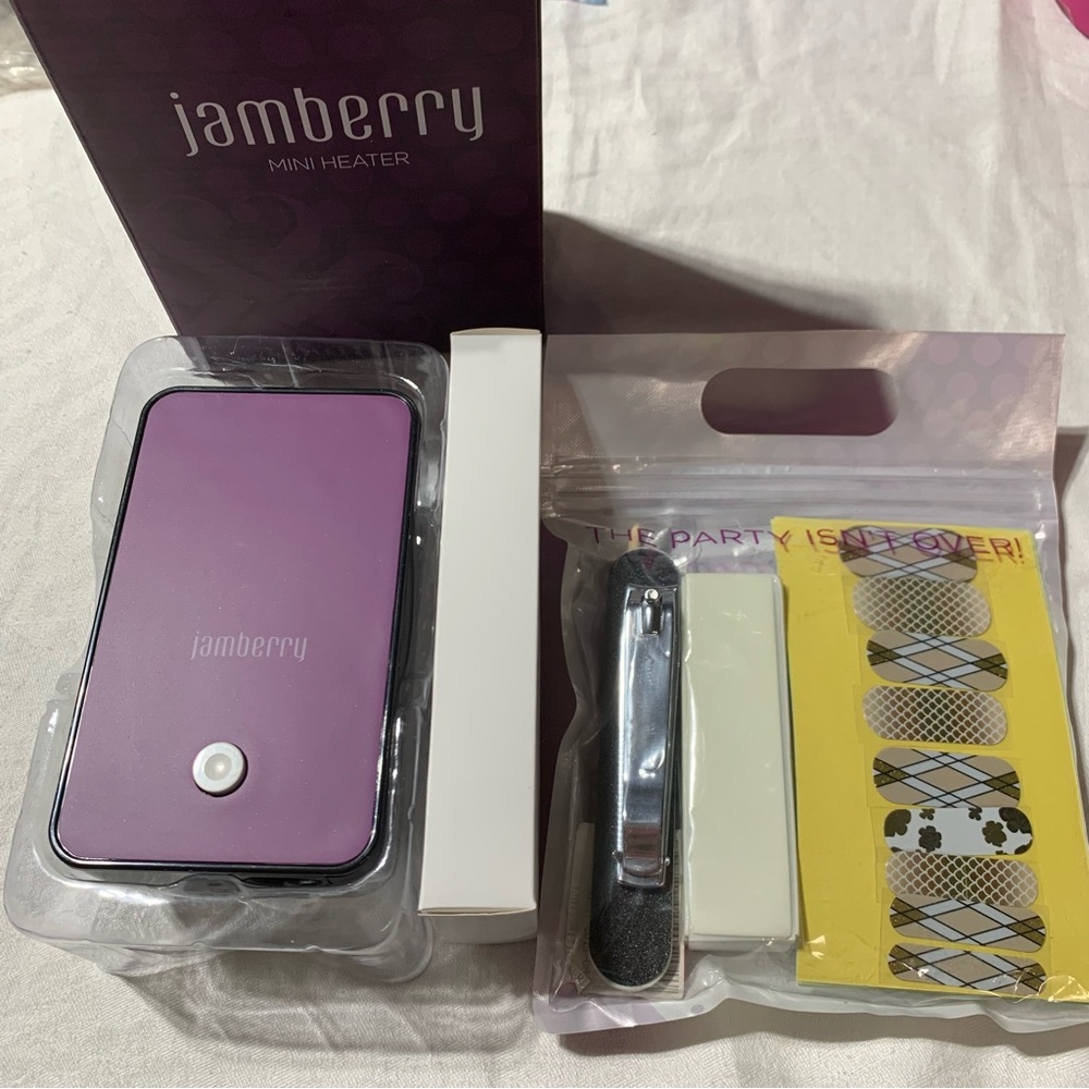 Jamberry Mixed Mani Nail Set, All New, Heater, Assortment of Nail Wraps & Tools